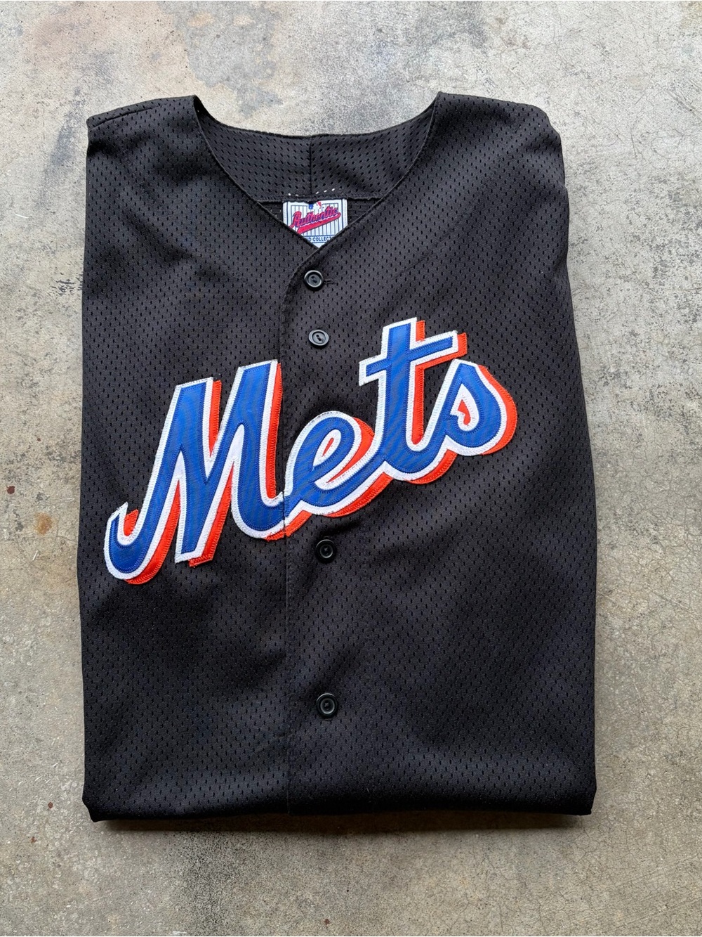 Vintage 90s NY Mets Jersey Majestic Authentic Diamond Collection Black